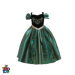 لباس پرنسس Anna رنگ سبز به همراه اکسسوری