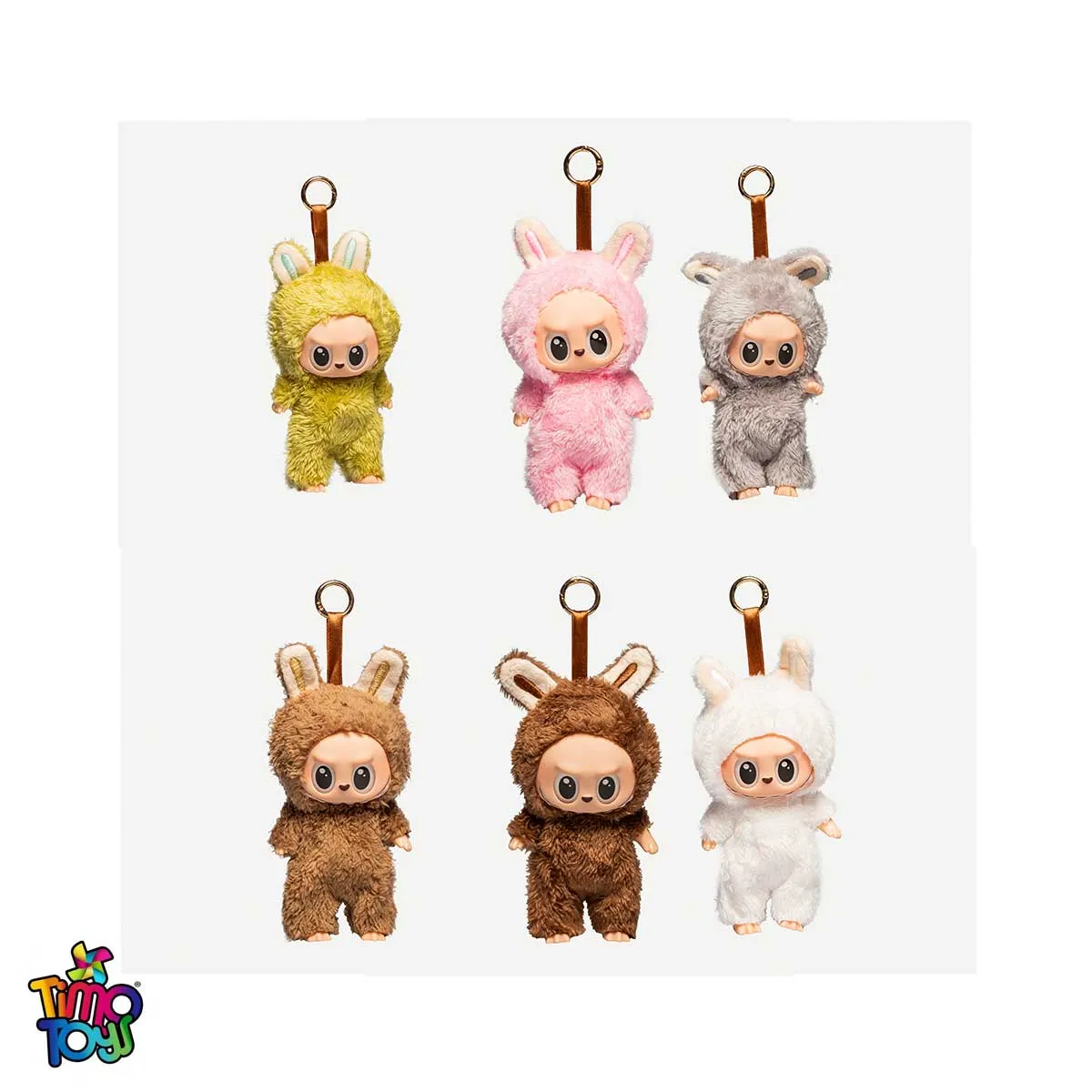 ۰ (3) عروسک طرح لبوبو با بدن پلاستیکی مدل ماکارون - تصویر 1